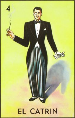 El Catrin - Traditional Mexican Lotería Card #4