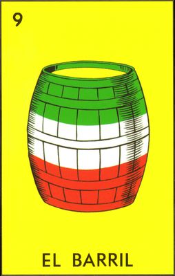 El Barril - Traditional Mexican Lotería Card #9