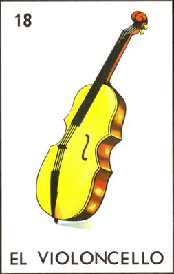 El Violoncello - Traditional Mexican Lotería Card #18
