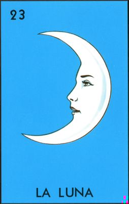 La Luna - Traditional Mexican Lotería Card #23