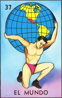El Mundo - Traditional Mexican Lotería Card #37