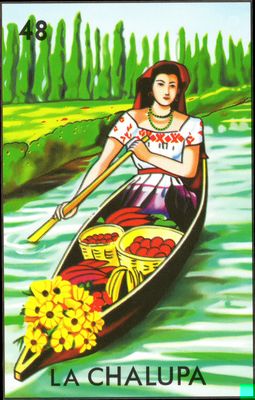 La Chalupa - Traditional Mexican Lotería Card #48